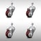 Service Caster 3.5 Inch SS Maroon Polyurethane Wheel Swivel 1/2 Inch Threaded Stem Caster Set SCC SCC-SSTS20S3514-PPUB-MRN-121315-4 - alternate 1